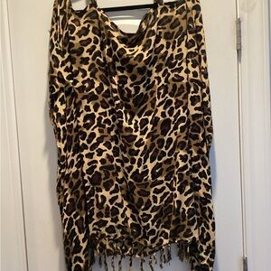 Leopard Print Caftan Tunic Top